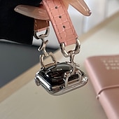cheap Apple Watch Bands-Leather Link Compatible with Apple Watch band 38mm 40mm 41mm 42mm 44mm 45mm 49mm Metal Clasp Adjustable PU Leather Strap Replacement Wristband for iwatch Ultra 2 Series 9 8 7 SE 6 5 4 3 2 1