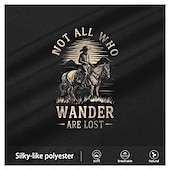 olcso Vicces-Férfi Hosszú Ujjú Henley Póló 'Nem Mindenki Aki Bolyong Az Elveszett' Grafikus - Kaland  Felfedezés Életstílus Póló