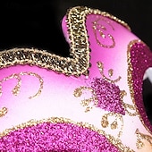 abordables Mascarilla-Arlequina Máscara de carnaval Máscara veneciana Colombina Adulto Mujer Media cara Fiesta Mascarada Carnaval de Venecia Víspera de Todos los Santos Carnaval Mardi Gras Disfraz de carnaval fácil