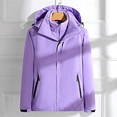 economico Fleece &amp; Giacche 3 in 1-Per donna Giacca Softshell Giubbino da escursione Inverno All&#039;aperto Tenere al caldo Fodera di vello Antivento Resistente all&#039;acqua Giacca 3 in 1 Giacche in pile Giacca a vento Viaggi Nero Avorio