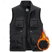 Недорогие Жилеты-Муж. Жилет для туризма и прогулок Зимнее пальто Флисовый жилет для туризма и прогулок Зима Осень на открытом воздухе Сохраняет тепло Флисовая подкладка Удобный Жилет Охота Рыбалка Восхождение