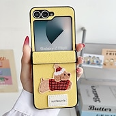 economico Cover Samsung-telefono Custodia Per Capovolgi Z 6 Z Flip 5 Z Flip 4 Z Flip 3 Per retro Resistente agli urti Retrò TPU pelle sintetica