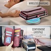 cheap Other Phone Case-Phone Case For Google Pixel 9 Pro Pixel 9 Pro XL Pixel 8 Pro Pixel 8 Pixel 9 Wallet Case Magnetic Zipper Support Wireless Charging Retro TPU PC