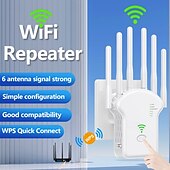 お買い得  ワイヤレスルーター-wifi信号増幅器 300m ワイヤレスリピーター デュアルバンドエクステンダー ネットワークエクステンダー ホームルーター