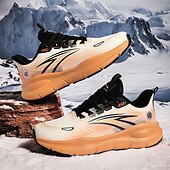 billige Sneakers til herrer-løpesneakers med varmt fôr for menn, lette, polstrede atletiske sko med snøredesign for vintersport utendørs og daglig bruk