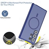 Недорогие Чехлы для Samsung-телефон Кейс для Назначение S24 Ultra S24 Plus S24 S24 ФЭ S25 Ультра Кейс на заднюю панель Магнитный Поддержка беспроводной зарядки Защита от удара Ретро ТПУ