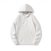 cheap Men&#039;s Elite Hoodies &amp; Sweatshirts-Men&#039;s Hoodie Black White Navy Blue Hooded Plain Pocket Christmas Gifts Work Sports &amp; Outdoor Active Cool Basic Fall Winter Clothing Apparel Hoodies Sweatshirts  Long Sleeve