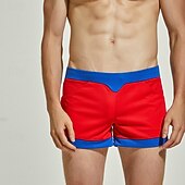 preiswerte Boxershorts für Herren-Herren 1 pc Unterwäsche Boxer Boxer-Shorts Patchwork Polyester Atmungsaktiv Weich Komfortabel Farbblock Mittlere Hüfthöhe Schwarz Weiß