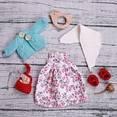 abordables Ensembles de Vêtements et Accessoires pour Poupées-ensemble de vêtements de poupée waldorf fait à la main pour poupée de 12 pouces poupée muppet faite à la main pour cadeaux de Noël