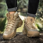 abordables Botas de montaña-Botas de senderismo acolchadas para hombre: ligeras, impermeables, suela antideslizante, diseño de caña alta, ideales para aventuras al aire libre.
