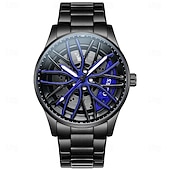 Недорогие Кварцевые часы-Часы OLEVS Men Quartz - креативные модные повседневные наручные часы со светящимися элементами и водонепроницаемыми стальными украшениями