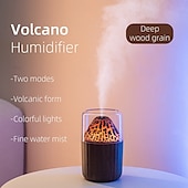 billiga Luftfuktare-vulkanisk luftfuktare hem sovrum regnbåge atmosfär ljus aromaterapi maskin liten stationär låga luftfuktare