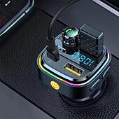 billige Billader-bil mp3-spiller bluetooth 5.0 fm sender pd25w hurtiglader lader tilbehør mobiltelefon adapter