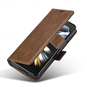 Χαμηλού Κόστους Samsung Θήκη-τηλέφωνο tok Για Samsung Galaxy Z Fold 7 Z Διπλώστε 6 Z Fold 5 Z Fold 4 Z Fold 3 Αναποδογυρίστε το κάλυμμα με βάση στήριξης Μαγνητική Υποδοχή κάρτας Ρετρό TPU PU δέρμα