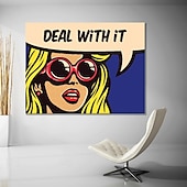 tanie Obrazy olejne pop art-malarstwo na płótnie pop art ręcznie malowane abstrakcyjne radzenie sobie z tym olejne malarstwo ścienne sztuka pop art obrazy ścienne na płótnie bogate faktury malarstwo nowoczesna sztuka ścienna