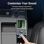 お買い得  車用Bluetoothキット/ハンズフリー-12V/2.5A BT 通話 EQ サウンド調整済み pd/qc3.0 急速充電器 bc83 FM トランスミッター カーチャージャー デュアル USB TF U ディスク MP3