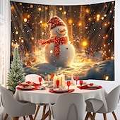 cheap Christmas Tapestry Hanging-Christmas Decorations Snowman Gifts Hanging Tapestry Xmas Wall Art Large Tapestry Mural Decor Photograph Backdrop Blanket Curtain Home Bedroom Living Room Decoration