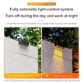 cheap Outdoor Wall Lights-4/8pcs Solar Powered Outdoor Wall Lights Garden Pathway Step Lights High-Efficiency Silicon Panels No Wiring Required Optical Control with Installation Hardware