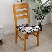 abordables Couverture de chaise de salle à manger-Housse de siège de chaise extensible et durable, idéale pour protéger et rafraîchir les sièges de chaise, ajoute confort et style aux chaises de salle à manger, de bureau ou de salon
