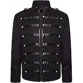 cheap Tops-Retro Vintage Rococo Coat Masquerade Circus Jacket Prince Aristocrat Sequins Men&#039;s Carnival Masquerade Event / Party Adults&#039; Coat Spring Fall &amp; Winter