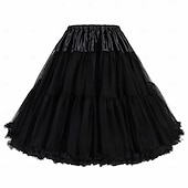 preiswerte Unterrock-1950er Prinzessin Reifrock Krinoline Unterrock Tüllrock Einfarbig Damen Maskerade Veranstaltung / Fest Abschlussball Junggesellinnenabschiedsparty Erwachsene Rock