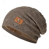 levne Čepice s čepicí-Pánské Unisex Čepice Beanie Zimní čepice Kulichy 骷髅头毛线帽 Pletená čepice Černá Fialová Akrylová vlákna Pletený Útulný Denní nošení Jdeme ven Plná / Jednobarevná Teplý