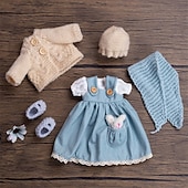 abordables Ensembles de Vêtements et Accessoires pour Poupées-ensemble de vêtements de poupée waldorf fait à la main pour poupée de 12 pouces poupée muppet faite à la main pour cadeaux de Noël