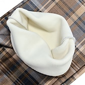 abordables pantalones de chándal-Hombre Tartán Pantalones deportivos de polar Cintura elástica con cordón. Vintage Casual Exterior Hogar Uso Diario Bolsillo Térmico Invierno Impresión 3D Marrón