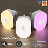 tanie Sprzęt AGD-tuya wifi lit human body induction mała lampka nocna multi-gear ściemnianie domowe lampka nocna kontrola lampka sypialna kompatybilna z alexa google home