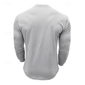 levne Ležérní tričko Henley-Pánské Tričko Tričko Henley Pevná barva Henley Běžný Venkovní Ležérní Dlouhý rukáv Knoflíky Oblečení 100% bavlna Úplet Denní