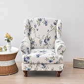 abordables Fauteuils à oreilles-housse de chaise à oreilles extensible imprimée housse durable et élastique avec un design imprimé élégant parfaite pour protéger et rafraîchir votre chaise à oreilles idéale pour la décoration