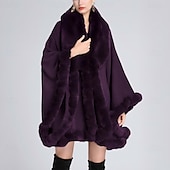cheap Faux Fur Wraps-Faux Fur Wraps Elegant Cute Ladies Long Sleeve Rabbit Fur Wedding Wraps With Pure Color For Formal Spring