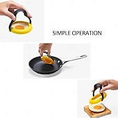 abordables Utensilios para huevos-Anillos de silicona para huevos para freír, molde de silicona liviano para huevos, anillos de primera calidad para huevos fritos antiadherentes, anillos para huevos McMuffins, para huevos fritos tipo
