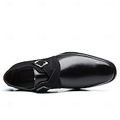 economico Semi-formale-scarpe da uomo con cinturino alla caviglia in pelle sintetica e pelle scamosciata bicolore – eleganti scarpe eleganti con fibbia per occasioni formali