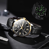 preiswerte Quarz-Uhren-1 Neue Mode Trend Herren Business Quarz Uhr Kalender Woche Anzeige Lebensreise Leuchtende Freizeit Sport Herren Armbanduhr Geschenk Ideale Wahl