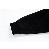 preiswerte Herren Strickjacke-Herren Jacquard-Pullover Strickjacke Kurzer Pullover Strickpullover Gerippt Gehäkelt Stricken Standard Strick Jacquard Kariert / Gestreift / Chevron Stehkragen Modisch Klassisch Freizeitskleidung