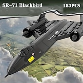 abordables Jouets de construction-183 pièces militaires sr-71 black bird scout petites technologies blocs de construction jouets d&#039;épissure éducatifs pour enfants collection blocs de construction jouets cadeau de noël d&#039;halloween