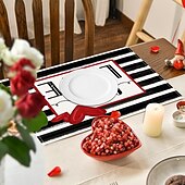 cheap Placemats &amp; Coasters &amp; Trivets-Valentine&#039;s Day Placemats Set of 4 Romantic and Decorative Table Mats Featuring Heart or Rose Patterns Durable and Heat-Resistant Perfect for Adding a Touch of Love to Your Dining Table Decor