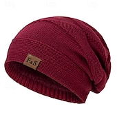 economico Cappello a cuffia-Per uomo Unisex Cappello a cuffia Cappelli invernali Berretti 骷髅头毛线帽 Cappello lavorato a maglia Nero Vino Poliestere Lavorato a maglia Accogliente Da tutti i giorni Per uscire Tinta unita / tinta