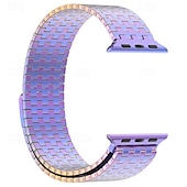 baratos Pulseiras de Apple Watch-Loop Solo Compatível com Pulseira Apple Watch 38mm 40mm 41mm 42mm 44mm 45mm 49mm Fecho Magnético Ajustável Aço Inoxidável pulseira de substituição para iwatch Ultra 2 Series 9 8 7 SE 6 5 4 3 2 1