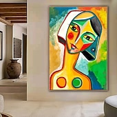 voordelige Schilderijen van mensen-pablo picasso vrouwen abstract olieverfschilderij met de hand geschilderd pablo picasso canvas kunst schilderij muur pablo picasso stijl schilderij voor woonkamer slaapkamer huisdecoratie muurkunst
