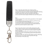 cheap Home Appliances-Remote Switch Wireless 433.92MHZ Garage Door Opener Cloning Remote Key with Keychain Learn Button for Car Overhead Door Gate LED Light