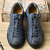 abordables Baskets-baskets décontractées en similicuir marron pour hommes avec lacets élastiques réglables - semelle antidérapante durable, coupe confortable pour un usage quotidien