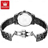 economico Orologi al quarzo-OLEVS Da uomo Orologio al quarzo Creativo Di tendenza Orologio casual Orologio da polso Visualizzazione delle fasi lunari Luminoso Calendario Impermeabile Acciaio Guarda