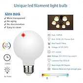 ieftine Becuri Globe LED-2 buc 1 buc 5 W 8 W Bulb LED Glob 450-650 lm E26 / E27 G120 16 LED-uri de margele SMD 2835 Alb Cald 220-240 V 110-120 V