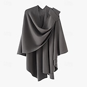 billiga Pälssjalar-crossover sjal för kvinnor omlott öppen front poncho cape elegant loop sjalar resesjalar för höst vinter längd 150cm