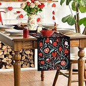 cheap Table Runners-Valentine&#039;s Day Table Runner Romantic and Festive Table Decor Adds a Touch of Love to Your Dining Table Perfect for Valentine&#039;s Day Dinners and Celebrations