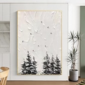 preiswerte Abstrakte Gemälde-handgemaltes 3D weißes Schneefeld Skifahren Leinwand Handgemälde Original Skifahrer Geschenk personalisiertes Winter Dekor strukturiertes Messergemälde Skikunst weißer Kiefernrahmen fertig zum