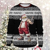 levne Vtipné vánoční mikiny a mikiny-Ježíšek Paní Klausová Pullover Vtipná vánoční mikina 3D Vánoce Legrační Pro Pro páry Pánské Dámské Dospělé Vánoce Karneval 3D tisk Párty Festival