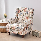 abordables Fauteuils à oreilles-housse de chaise à oreilles extensible imprimée housse durable et élastique avec un design imprimé élégant parfaite pour protéger et rafraîchir votre chaise à oreilles idéale pour la décoration